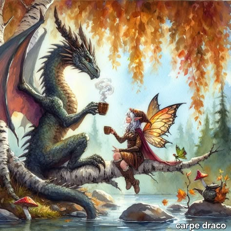 Dragons And Fairies, Dragon And Fairy, Fairy And Dragon, Friendly Dragon, Dragon Magic, Dragon Fairy, Dragon Dreaming, Dragon House, Mythical Creatures Fantasy