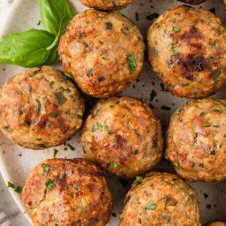 Air Fryer Turkey Meatballs - Together as Family Air Fryer Turkey Meatballs, Happy Family Recipe, Homemade Turkey Meatballs, Easy Turkey Meatballs, Kid Friendly Salad, Air Fryer Turkey, Ground Turkey Meatballs, Turkey Meatball Recipe, Dinner Sandwiches