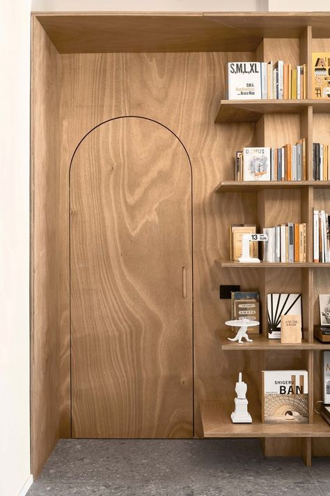 Okoume Plywood, 2022 Picture, Plywood Interior, Olafur Eliasson, Bookcase Wall, Ad Hoc, Milan Design, Partition Wall, Custom Made Furniture