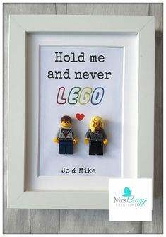 You Are My Superhero, Hip Wedding, Lego Frame, Lego Wedding, Scrabble Frame, Fun Office, Lego Craft, Creative Gifts For Boyfriend, Bf Gifts