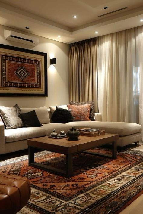 Indian Living Room, Home Hall Design, Dekorasi Kamar Tidur, Living Room Design Decor, Home Design Living Room, Apartment Decor Inspiration, Decor Home Living Room, Living Room Ideas, Home Room Design