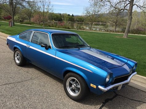 '72 Chevrolet Vega Coupe ... w/ swapped 3.8 liter Camaro V6, 5-speed. Weird but kinda cool. Camaro V6, Chevrolet Vega, 72 Chevy Truck, Chevy Classic, Classic Ford Broncos, Chevrolet Corvair, Chevy Muscle Cars, Vintage Muscle Cars, Cool Car