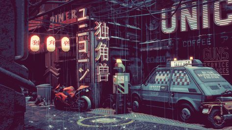 Japan, pixel art, urban, rain, Fiat 126p, motorcycle | 1920x1080 Wallpaper - wallhaven.cc Japan Pixel, Pixel Art Wallpaper, Desktop Wallpaper 1920x1080, China Street, 2k Wallpaper, 2022 Design, Desktop Background Images, Rain Wallpapers, R Wallpaper