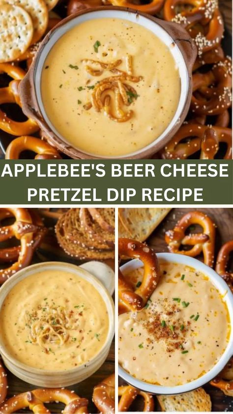 Savor the taste of Applebee’s with our Beer Cheese Pretzel Dip recipe. Perfect for any occasion, this easy-to-make dip is a crowd favorite! The Best Pretzel Recipe, Apple Bees Beer Cheese Dip Recipe, Bar Cheese Recipe, German Cheese Dip, Football Sunday Food Dinners, Dips For Football Season, Crockpot Beer Cheese Dip, Cheese Dip For Soft Pretzels, Beer Cheese Pretzel Dip