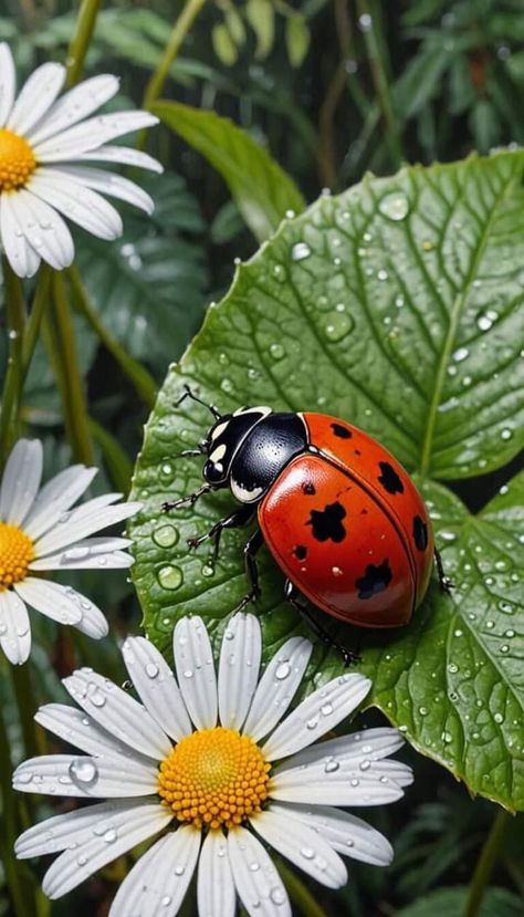 Ladybug On Flower, Ladybug Photography, Ladybug Animal, African Animals Photography, Ladybug Insect, Cute Bugs, Insect Photos, Sunflowers And Daisies, Ladybug Art