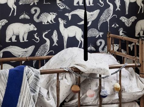 The best kids wallpapers for the new year. Ferm Living Wallpaper, Azuma Makoto, Ferm Living Kids, Casa Hobbit, Fantastic Wallpapers, Katie Scott, Wallpaper Display, Medical Journals, Bold Wallpaper