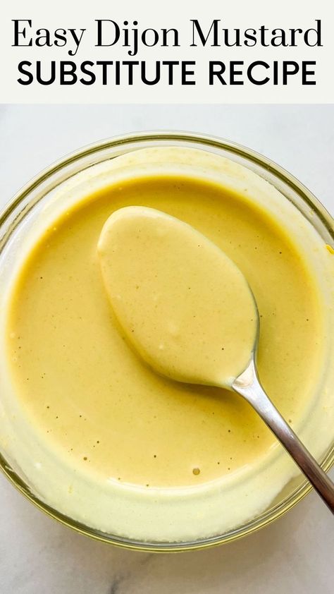 Dijon Mustard Substitute, Dijon Mustard Recipe, Dijon Mustard Sauce, Easy Salad Dressing Recipes, Homemade Mustard, Mustard Recipe, Easy Salad Dressing, Salad Dressing Recipes Homemade, Homemade Condiments