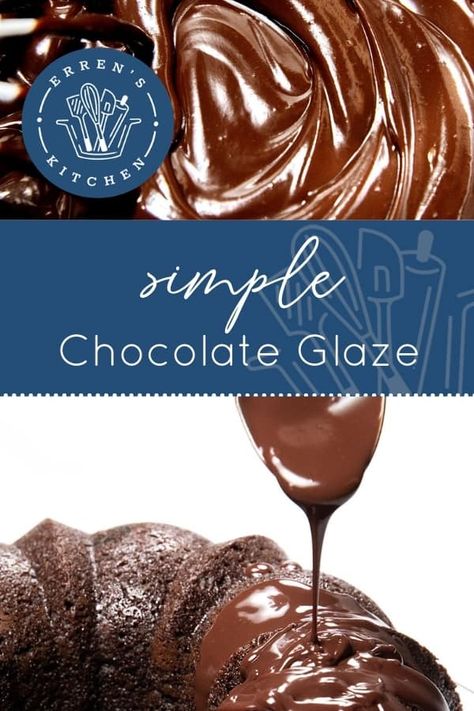 A decadent two-ingredient Chocolate Glaze that's the perfect finishing touch for any homemade cake or donut! Welcome To Boston, Easy Chocolate Ganache, Chocolate Ganache Glaze, Banana Cake Recipe Easy, Mayonnaise Cake, Dessert Breads, Glaze Cake, Glaze Icing, Chocolate Mayonnaise Cake