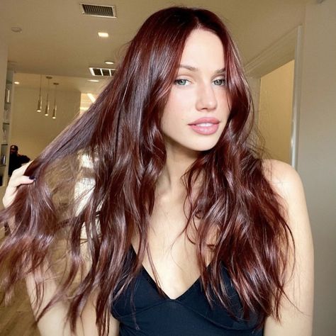 Best Fall Hair Colors, Scarlett Color, Scarlett Leithold, Wine Hair, Red Hair Inspo, Cherry Hair, Brown Hair Inspo, Ginger Hair Color, Hair Color Auburn