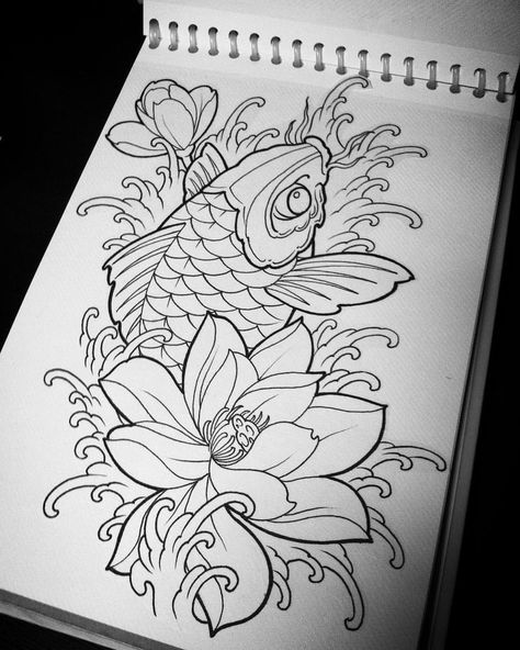 1212 Tattoo Ideas, Japanese Tattoo Designs Ideas, Designs Ideas Drawing, New School Tattoo Designs Sketches, Japanese Koi Fish Tattoo Design, Koi Fish Drawing Tattoo, Pez Koi Tattoo, Tato Irezumi, Koi Fish Tattoo Design