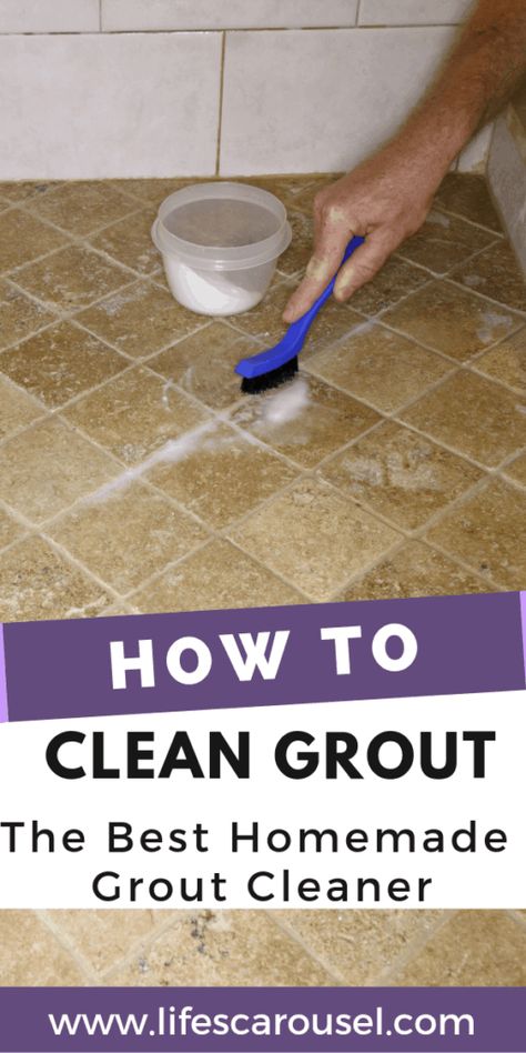 How To Clean Grout, Homemade Grout Cleaner, Clean Grout, Floor Grout, Homemade Cleaning Solutions, Bathroom Cleaning Hacks, Deep Cleaning Tips, Diy Concrete, Clean Tile