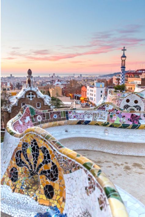 Ham Croquettes, Barcelona Park Guell, Parc Guell, Park Guell, Spain Tour, Gaudi Barcelona, Spain Aesthetic, Miss Perfect, Park Güell