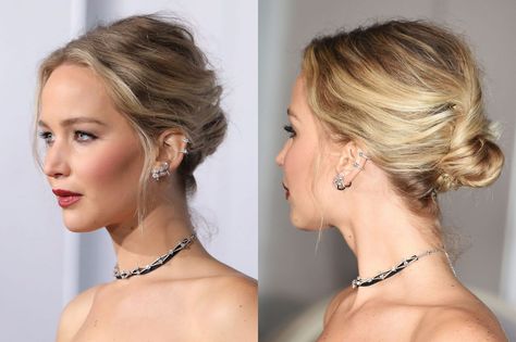 Jennifer Lawrence Updo Hairstyles, Jennifer Lawrence Hair Updo, Jennifer Lawrence Updo, Updo Red Carpet, Red Carpet Hair Updo, Red Carpet Updo, Celebrity Hairstyles Red Carpet, Celebrity Updos, Formal Hairdos