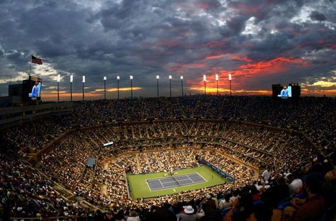 U.S. Open  Flushing Meadows, NY  September 2011 New York City Hotels, How To Play Tennis, Nyc Luxury, Tennis Serve, Tennis Drills, Tennis Party, Arthur Ashe, Tennis Games, Tennis Center