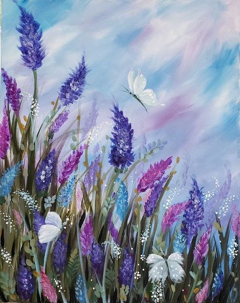 Butterfly Art Painting, Acrylic Painting Flowers, Easy Canvas Art, Painted Artwork, Soyut Sanat Tabloları, Simple Acrylic Paintings, Nature Art Painting, Creative Painting, Diy Canvas Art Painting