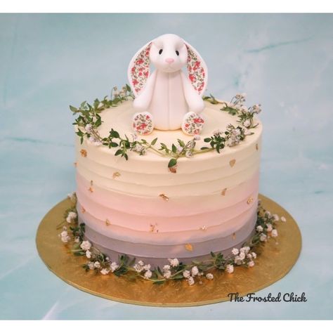 Jelly Cat Bunny Cake, Rabbit Themed Birthday Cake, Some Bunny Is Turning One Cake, Jellycat Bunny Cake, Bunny Rabbit 1st Birthday Cake, Easy Bunny Birthday Cake, Birthday Cake Bunny Rabbit, Jellycat Bunny, Birthday Cake For Cat