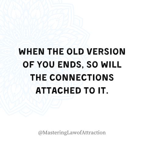 🌱 When you grow, the old version of you fades, and so do the connections tied to it. This isn’t loss; it’s evolution. As you step into your new self, embrace the changes and trust that the right people will align with your journey. 🌟 Keep moving forward and surround yourself with those who uplift your growth.  #GrowthJourney #Evolve #NewBeginnings #PositiveConnections Old Self Vs New Self, Evolve Quotes, Feminine Spirituality, Divine Feminine Spirituality, Powerful Inspirational Quotes, Meaningful Connections, Year Quotes, Surround Yourself, Keep Moving Forward