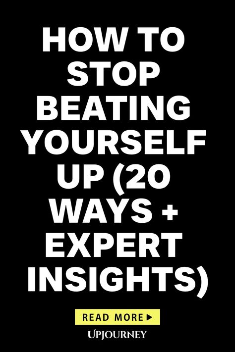 Discover effective ways to stop beating yourself up with these 20 practical strategies and expert insights. Be kinder to yourself and cultivate a more positive mindset starting today. Learn how to silence your inner critic and embrace self-compassion for lasting happiness and peace of mind. Dive into this valuable resource now! How To Be Kind To Yourself, Be Kinder To Yourself, Inner Critic, Self Image, Self Compassion, Be Kind To Yourself, Self Improvement Tips, Be A Better Person, Positive Mindset