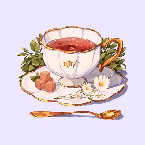 (2) Tweets con contenido multimedia de mumechi (@mumechi1) / Twitter Tee Illustration, Tee Kunst, Tea Illustration, 귀여운 음식 그림, Arte Do Kawaii, Foodie Art, Food Sketch, Food Artwork, Food Illustration Art