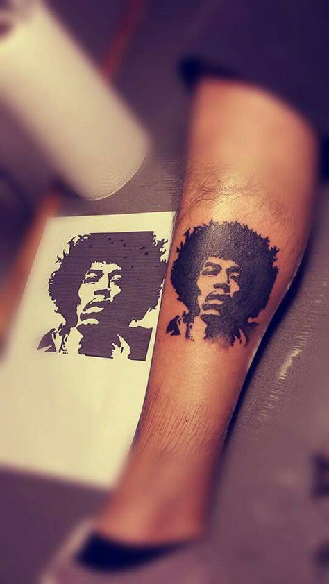 Jimmy Hendrix Jimmi Hendrix Tattoo, Hendrix Tattoo, Jimi Hendrix Tattoo, Music Sleeve, Jimi Hendrix Art, Jimmy Hendrix, Hendrix, Tattoo Design, Triangle Tattoo