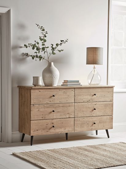 Chest Of Drawers Decor, Scandinavian Furniture Design, Elegant Table Lamp, Iron Hardware, Home Addition, Drawer Unit, Sideboard Furniture, Country Charm, Modern Country