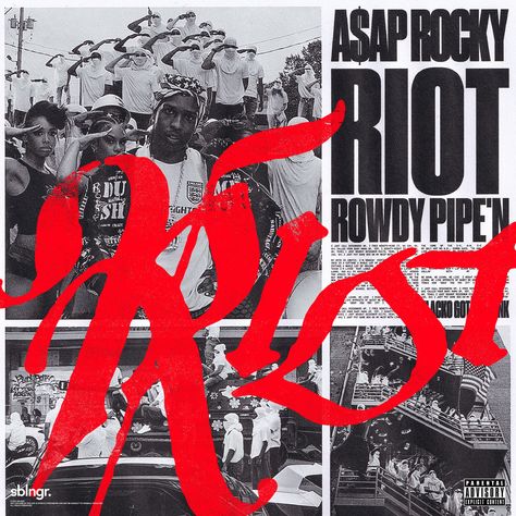 A$AP Rocky "RIOT" Artwork + Title Card :: Behance Canon Printer, Music Poster Design, Editing Inspiration, Music Artwork, Asap Rocky, Title Card, Graphic Design Projects, Design Typography, Photoshop Lightroom