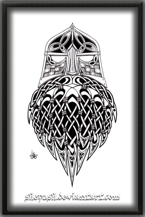 Celtic Viking 3 by shepush Stag Tattoo Design, Celtic Sleeve Tattoos, Stag Tattoo, Celtic Viking, Original Tattoos, Viking Tattoo Design, Celtic Tattoos, Viking Art, Norse Vikings