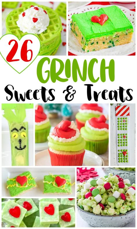 Fun Grinch Themed Food Ideas - The Rockstar Mommy Grinch Brunch, Grinch Themed Food, Grinch Dessert Ideas, Grinch Popcorn Recipe, Christmas Cake Balls, Grinch Kabobs, Grinch Cake, Grinch Cookies, Kid Approved Meals