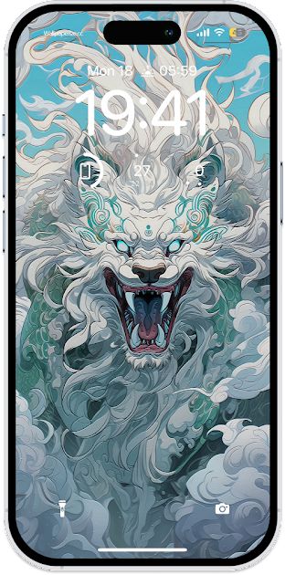 Anime Wallpaper for Phone - The Fabulous White Dragon Anime Wallpaper For Phone, Mythological Animals, Wallpaper For Phone, Fantasy Beasts, White Dragon, Mythology Art, Fantasy Creatures Art, Fantasy Monster, Mythical Creatures Art