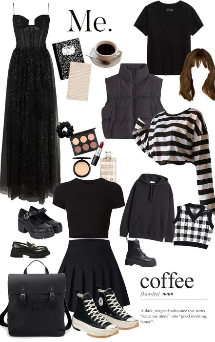 Me. Outfit | ShopLook Witch Vibes Outfit Modern, Urban Witch Outfit, Ghost Inspired Outfit, Soft Goth Outfits Summer, The Craft Aesthetic Outfits, Soft Gothic Outfits, Grunge Office Outfit, Goth Capsule Wardrobe, Subtle Goth Outfit