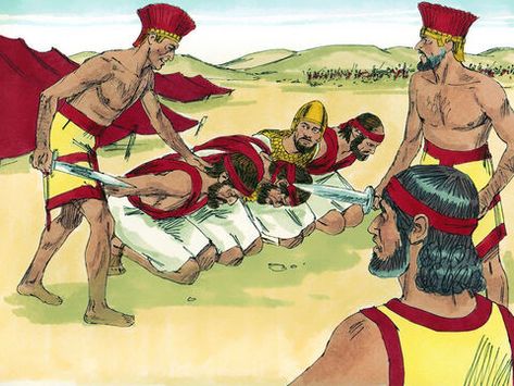 Saul Disobeys God, Free Bible Images, 2 Samuel 1, King Saul, Biblical Images, Bible Movies, Sunday School Kids, Sunday School Crafts For Kids, 2 Samuel