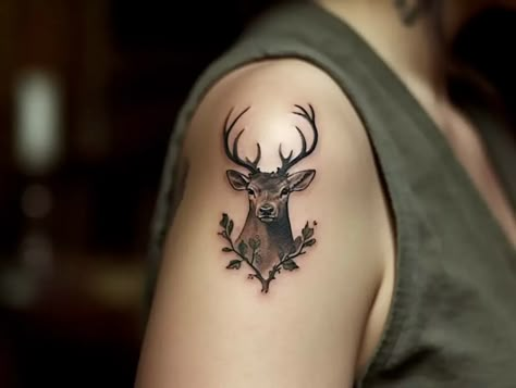 Deer Antler Tattoos, Deer Antler Tattoo, Tattoos Arm Mann, Tattoo Lower Back, Antler Tattoos, Deer Head Tattoo, Antler Tattoo, Deer Tattoo Designs, Stag Tattoo