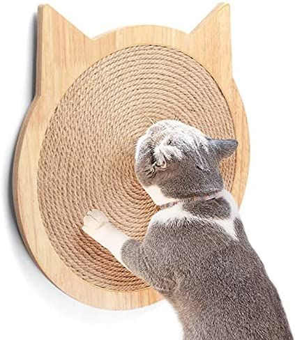 HC Cat Shape Scratching Pads for Cats Kittens, Wall Sisal Cat Scratcher Scratch Board with Strong Sucker, Wooden Cat Toy Furniture (M) : Amazon.co.uk: Pet Supplies Cat Playhouse, Toy Furniture, Cat Flap, Cat Pad, Cat Scratchers, Furniture Scratches, Small Animal Supplies, Natural Sisal, Cat Scratching Post