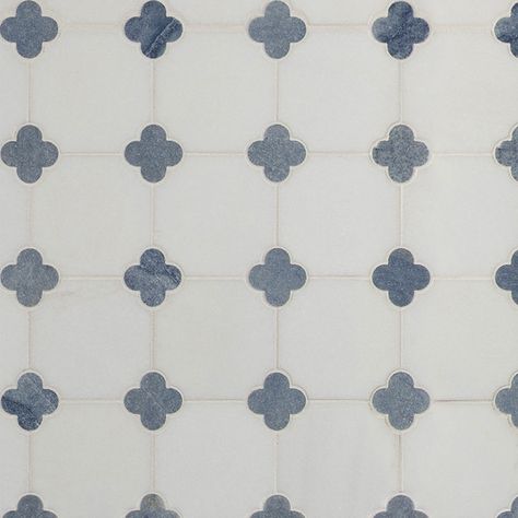 Azula Floret Glass Mosaic | Geometric Tiles | Patterned Wall Tile Geometric Floor Tiles, Patterned Wall Tiles, Hall Flooring, Patterned Wall, Geometric Floor, Tile Crafts, Shower Surround, Geometric Tiles, Tile Installation