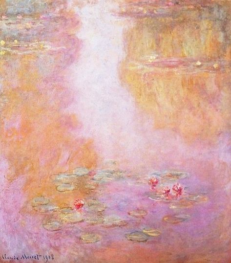 Pastel Paintings Aesthetic, Pink Art Aesthetic Painting, Aesthetic Pink Painting Ideas, Aesthetic Pink Painting, Pastel Pink Painting, Pink Water Aesthetic, Pink Painting Aesthetic, Monet Pastel Painting, Pink Aesthetic Painting