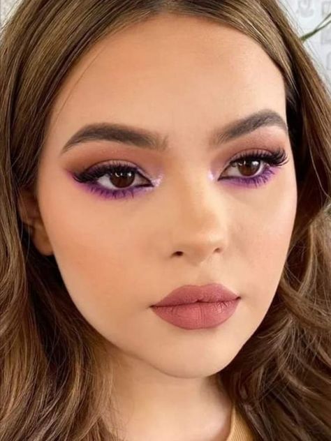 Makeup With Purple Dress, Makeup With Purple, Makeup Looks Pink, Purple Makeup Looks, Makeup Ojos, Maquillage On Fleek, Purple Eye Makeup, Formal Makeup, Purple Makeup