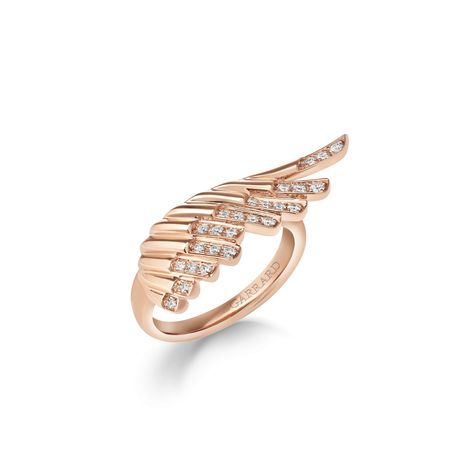 Garrard Wings Rising collection Mini Icon Ring in 18ct Rose Gold with Diamonds 2018641 Hero View Mini Icons, Wing Jewelry, Wedding Day Jewelry, Platinum Jewelry, Green Jewelry, Yellow Gold Jewelry, Pink Jewelry, White Gold Jewelry, Blue Jewelry