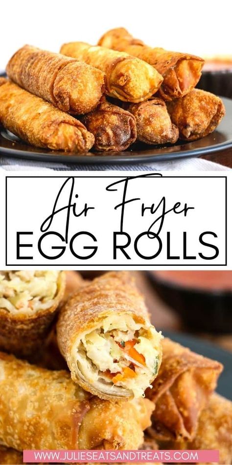 Air Fryer Recipes Egg Rolls, Air Fryer Egg Rolls, Frozen Egg Rolls, Vegetarian Egg Rolls, Egg Rolls Recipe, Takeout Food, Egg Roll Recipes, Air Fryer Dinner Recipes, Egg Roll