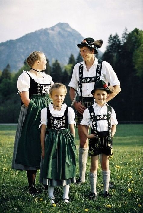 ~ OKTOBERFEST GALORE ~ German style family attire Traditional German Clothing, German Clothing, German Costume, Dirndl Skirt, Dirndl Outfit, German Outfit, German Culture, Costumes Around The World, German Dress