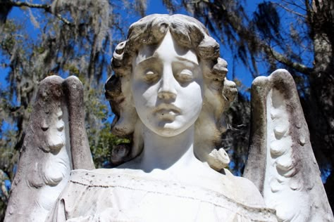 Taken at the Bonaventure Cemetery in Savannah, GA Bonaventure Cemetery, Classic Sculpture, Rennaissance Art, Angel Sculpture, Angel Statues, Face Reference, Savannah Ga, Sculptures & Statues, Art Studies