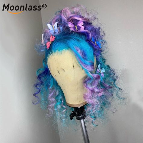 Dyed Wigs, High Bun Hair, Cute Wigs, High Fashion Hair, Hair Colorful, Creative Hair Color, Wig Ideas, Lace Fronts, High Bun