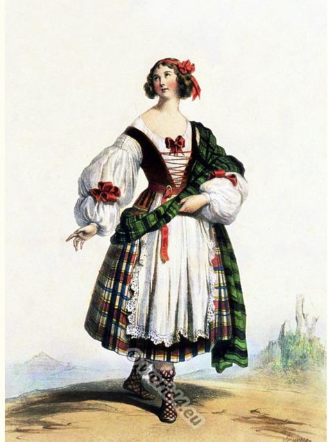 14th century Scottish costume Scottish Traditional Dress, Traditional Scottish Clothing, Medieval Scotland, Scottish Wedding Dresses, Scotland Clothing, Scottish Costume, Clothing Drawing, Scottish Dress, Scottish Women