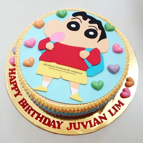 ShinChan #paulineshomemademalacca Shinchan Cake, Birthday Decoration Items, Fresh Cream Cake, Abstract Ideas, Birthday Goals, Cake Logo Design, Cartoon Cake, Design Cake, 3d Cake