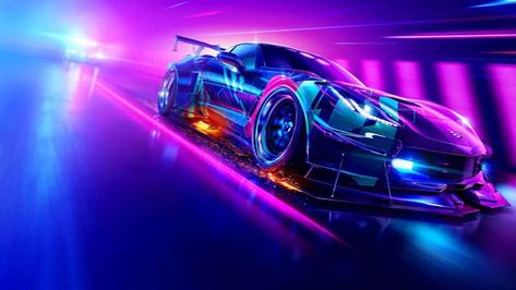 Speed Wallpaper, Need For Speed Games, Need For Speed Heat, Nfs Heat, Heat Game, Rs6 Audi, Neon Car, Speed Games, Corvette Grand Sport