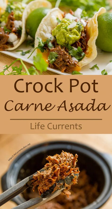 Crock Pot Carne Asada, Carne Asada Recipes Easy, Slow Cooker Carne Asada, Asada Recipes, Carne Asada Recipes Marinade, Carne Asada Recipes, Carne Asada Tacos, Taco Meat Recipes, Slow Cooker Roast