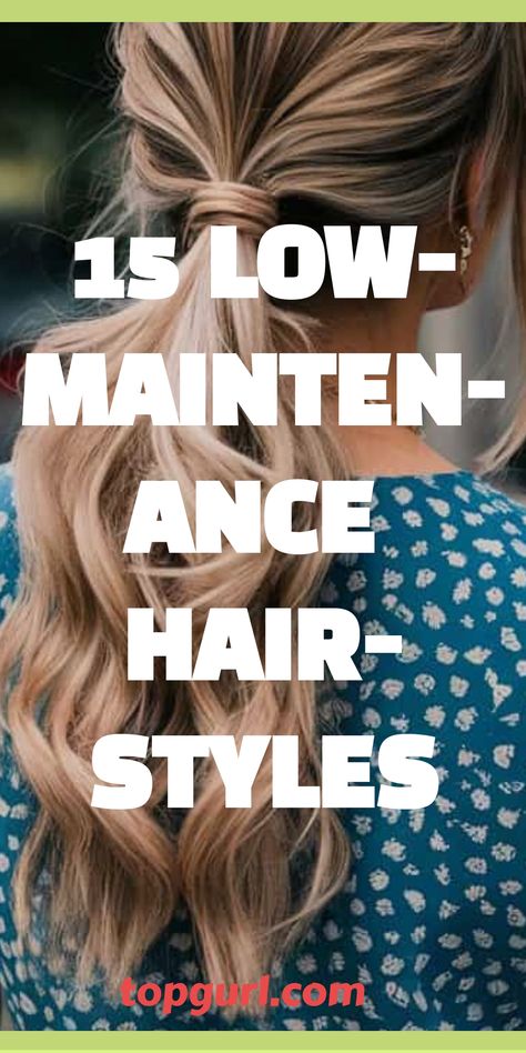 Low-Maintenance Hairstyles Quick Second Day Hairstyles, Low Heat Hairstyles, No Effort Hairstyles, Easy Low Maintenance Hairstyles, Hair Styles For Working Out, Low Effort Hairstyles, Low Maintenance Hair Styles, Cute Lazy Hairstyles, Easy Casual Hairstyles