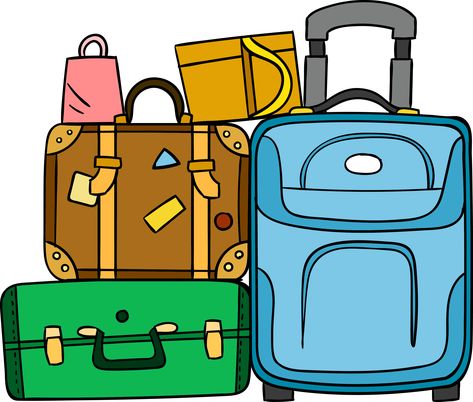 View full size Suitcase Baggage Travel - Luggage Cartoon Clipart  and download transparent clipart for free! Like it and pin it. Suit Cases Travel, Travel Clipart, Bag Illustration, Art Wallpaper Iphone, Suitcase Traveling, Packing Tips For Travel, Drawing Clothes, Cartoon Clip Art, Travel Scrapbook