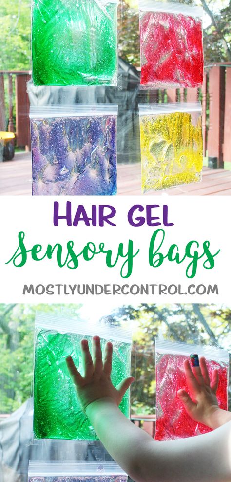 Gel Sensory Bags, Play With Hair, Sensory Bags, Baby Sensory Play, Sensory Crafts, Sensory Activities Toddlers, Nursery Activities, Toddler Sensory, Sensory Bottles