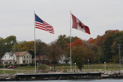 on The Canada USA border in Sarnia, Ontario Sarnia Ontario, Port Huron, Lake Huron, Ontario Canada, Places Ive Been, Ontario, Michigan, Lake, Quick Saves