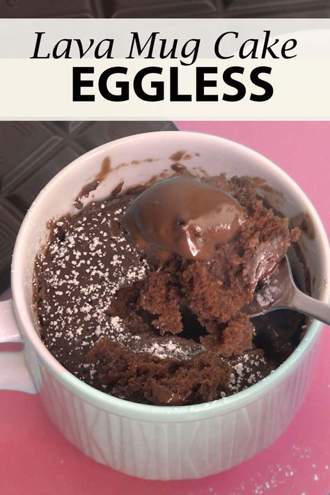 Chocolate Donut Mug Cake, Microwave Lava Cake In A Mug, Chocolate Lava Mug Cake, Lava Cake In A Mug, How To Make Mug Cake, How To Make A Mug Cake, Cake In A Mug, Microwave Lava Cake, Mug Cake Without Egg